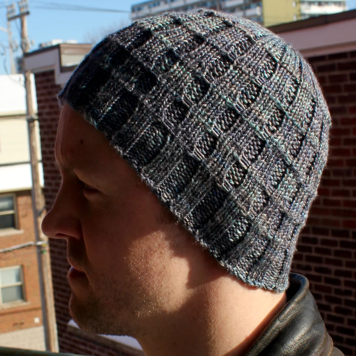 Knitted mens beanie hat discount